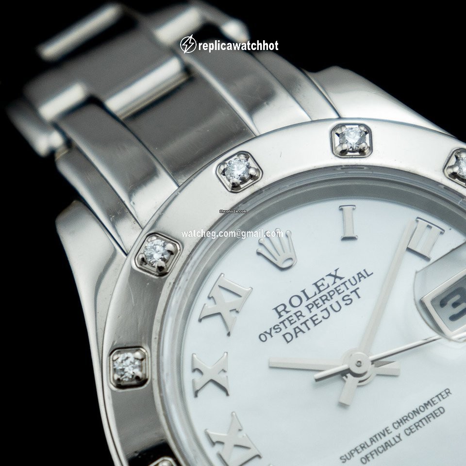 Rolex Lady-Datejust Pearlmaster Mens watch Unisex White gold Automatic 80319 2