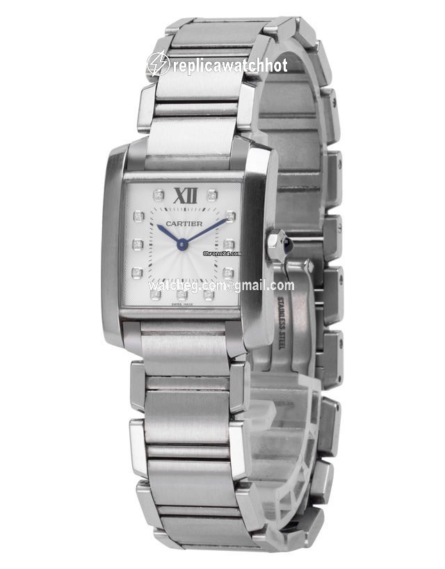 Cartier Tank Francaise Mens watch Unisex Quartz Steel WE110007 2