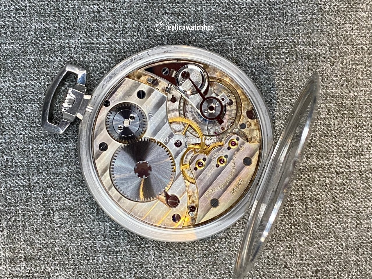 Movado Mens watch Unisex Manual winding Platinum Movado Pocket Watch Platinum 2