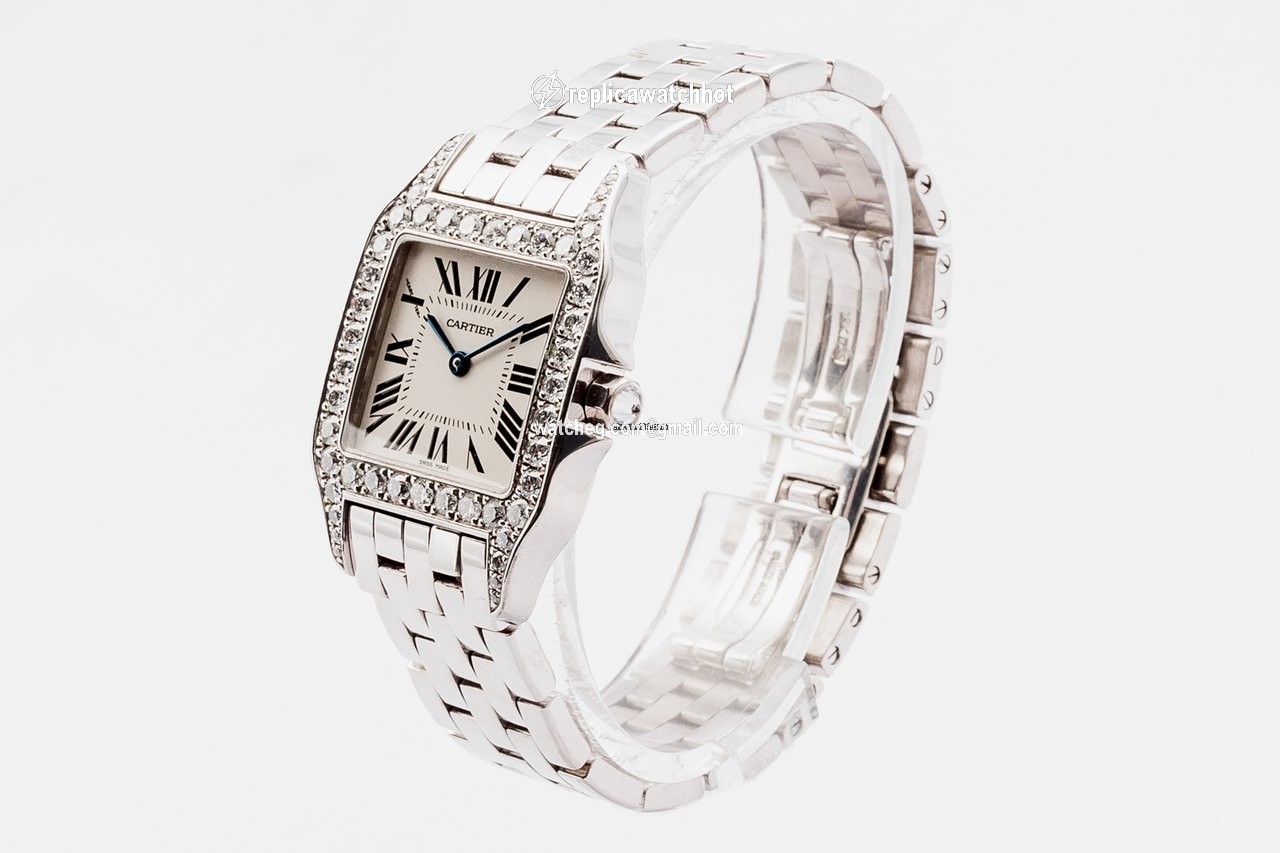 Cartier Santos Demoiselle Womens watch Quartz White gold WF9003Y8 2