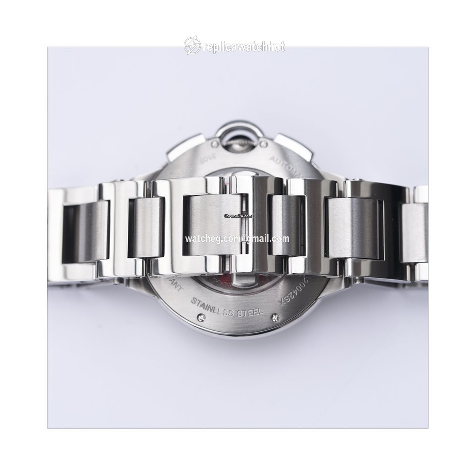 Cartier Ballon Bleu 44mm Mens watch Unisex Automatic Steel W6920078 2