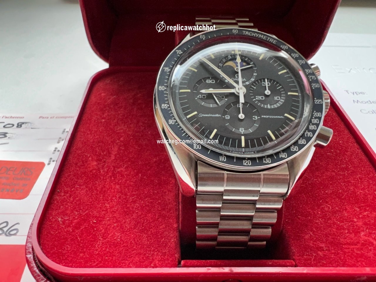 Omega Speedmaster Professional Moonwatch Moonphase Mens watch Unisex Manual winding Steel 345.0809 2