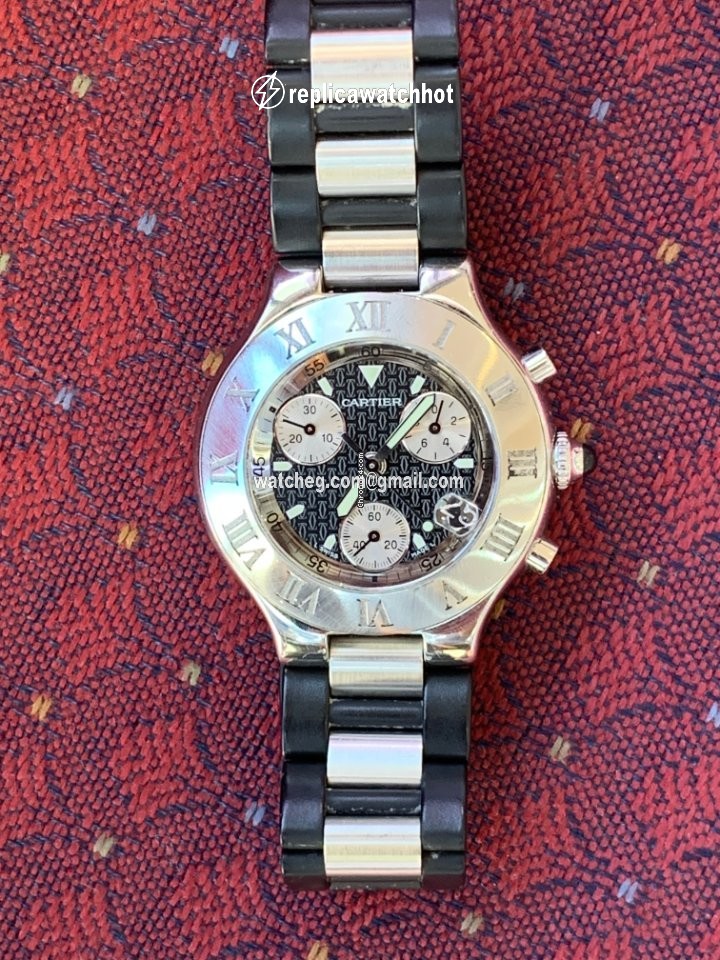 Cartier 21 Chronoscaph Mens watch Unisex Quartz Steel W10198U2 2