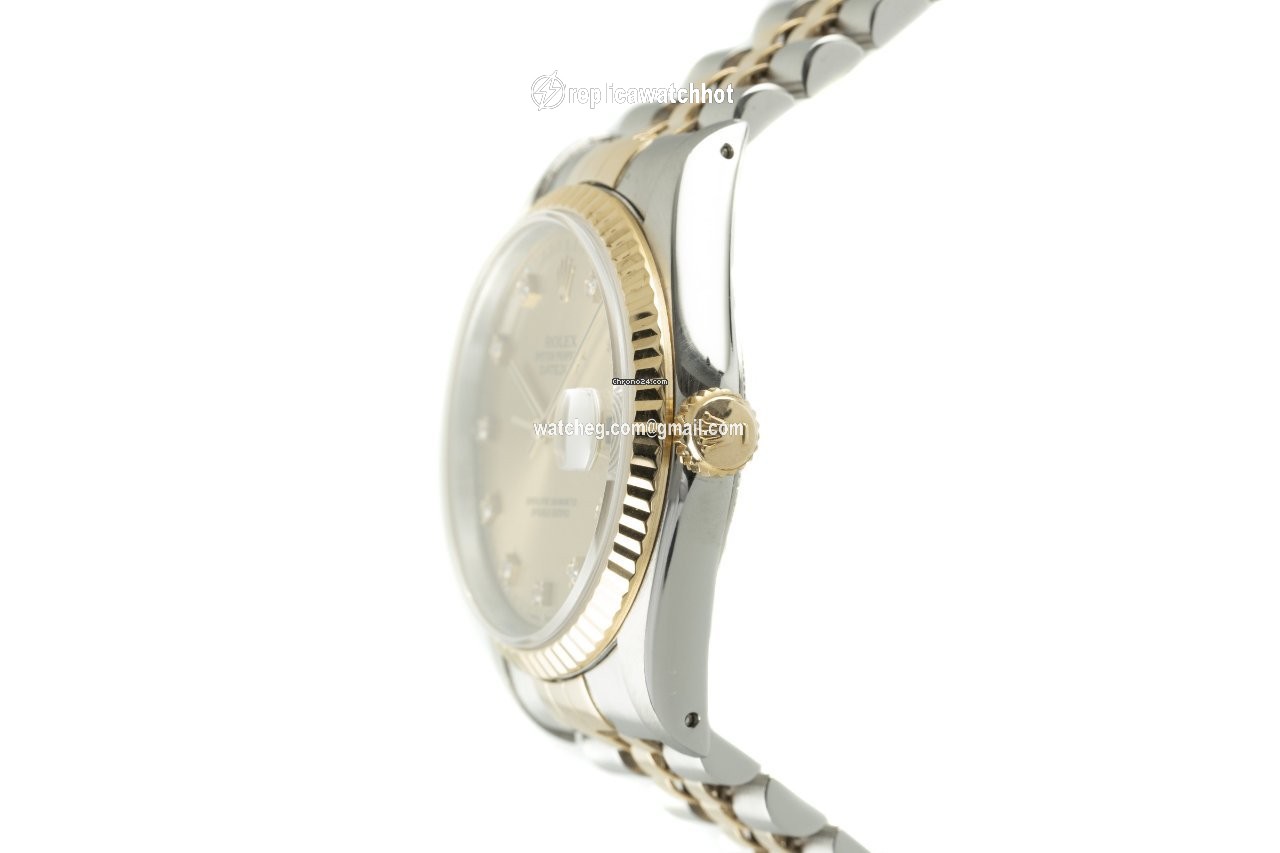 Rolex Datejust 36 Mens watch Unisex Gold Steel Automatic 16233 2