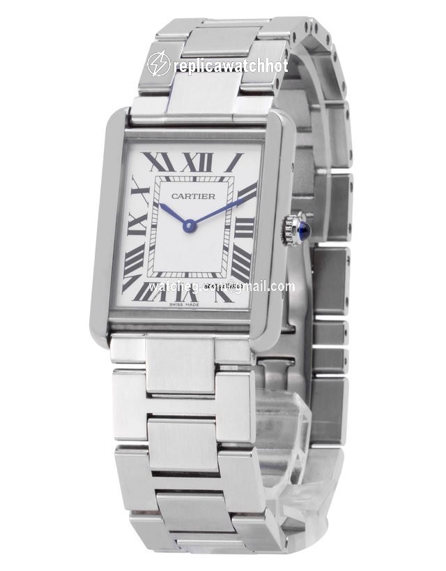 Cartier Tank Solo Mens watch Unisex Quartz Steel W5200014 3169 2