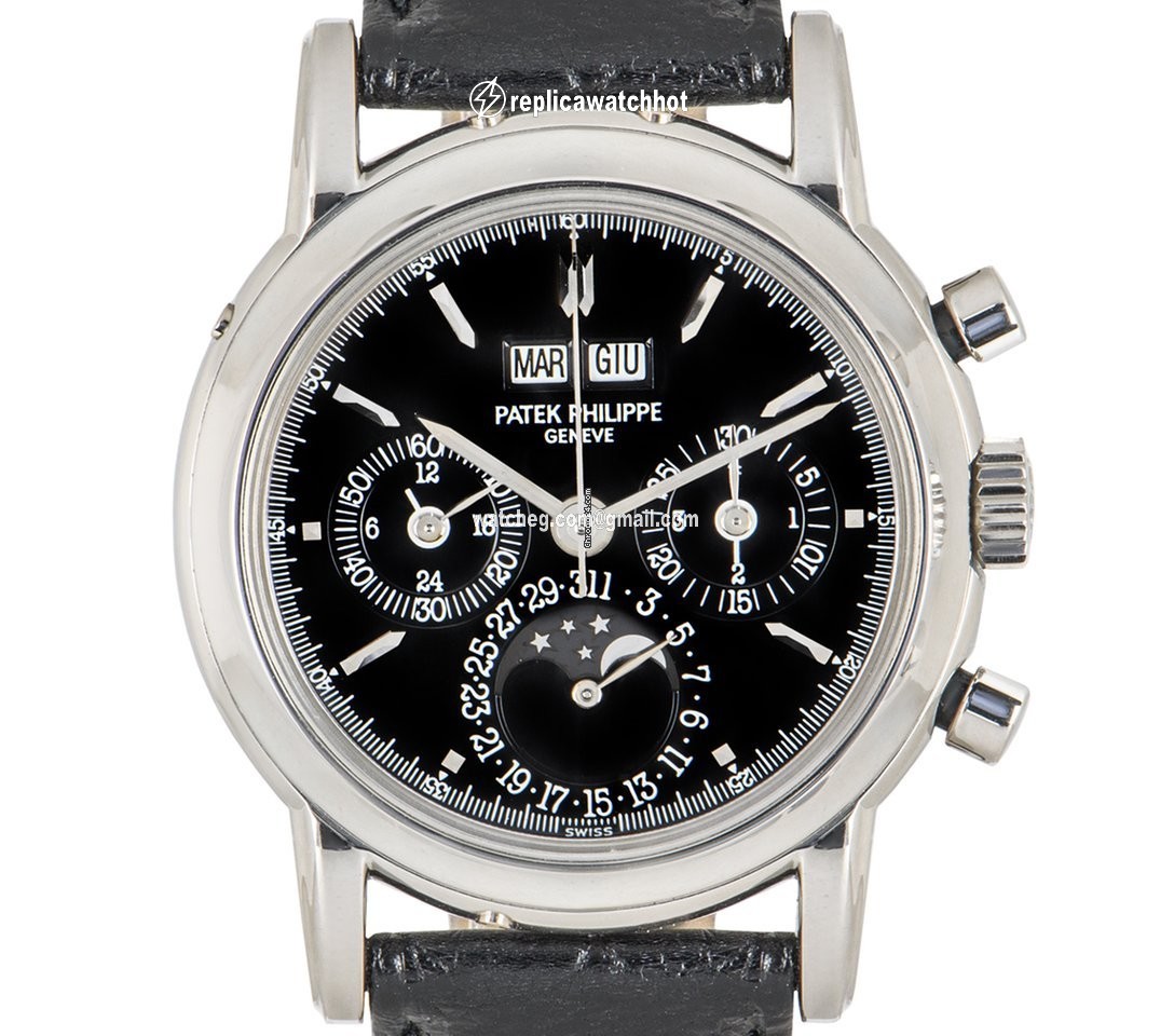 Patek Philippe Perpetual Calendar Chronograph Mens watch Unisex Manual winding Platinum 3970EP-027 2