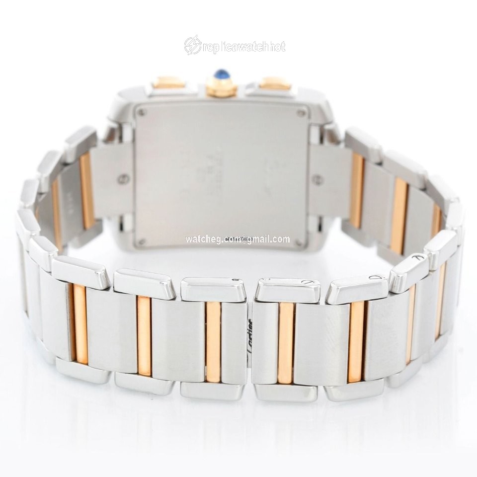 Cartier Tank Francaise Mens watch Unisex Quartz Gold Steel CRW51004Q4 2