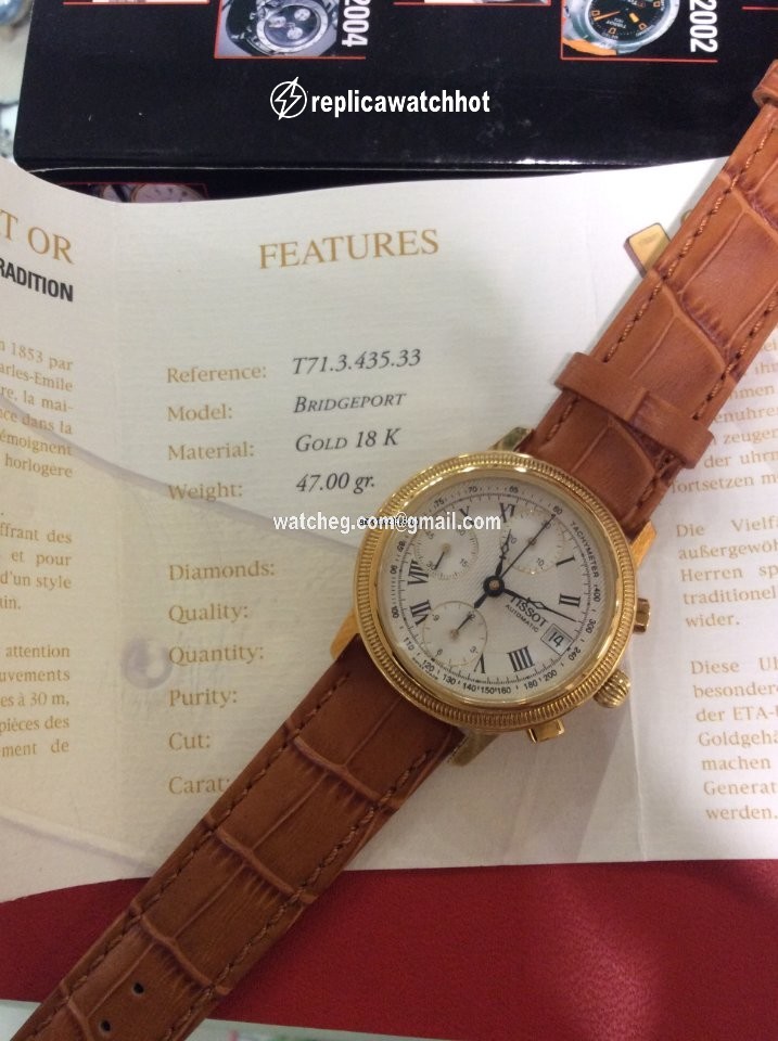 Tissot Bridgeport Mens watch Unisex Automatic Yellow gold T71.3.435.33 2