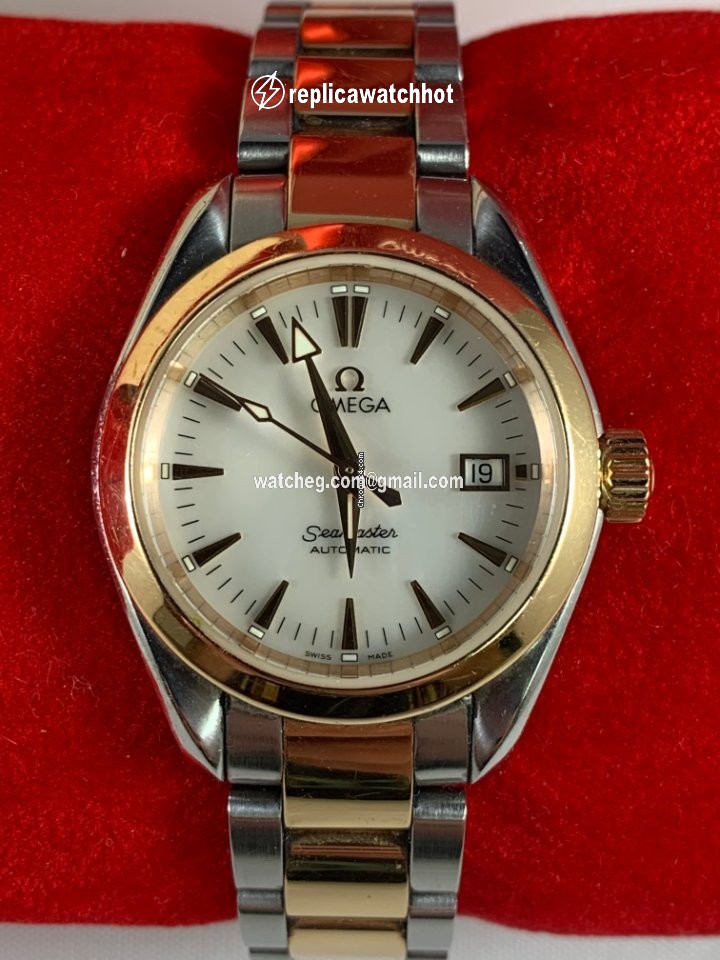 Omega Seamaster Aqua Terra Womens watch Automatic Gold Steel 2373.70.00 2