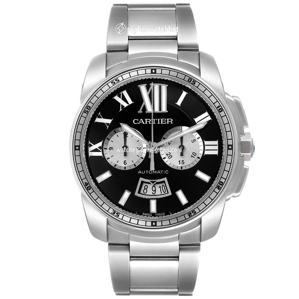 Cartier Calibre de Cartier Chronograph Mens watch Unisex Automatic Steel W7100061 2