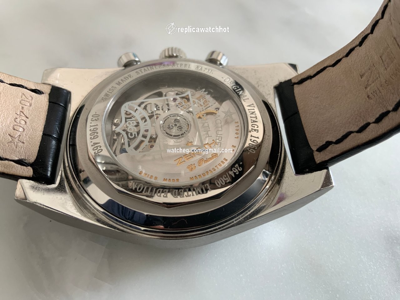 Zenith El Primero New Vintage 1969 Automatic Steel 03.1969.469 01.C490 2
