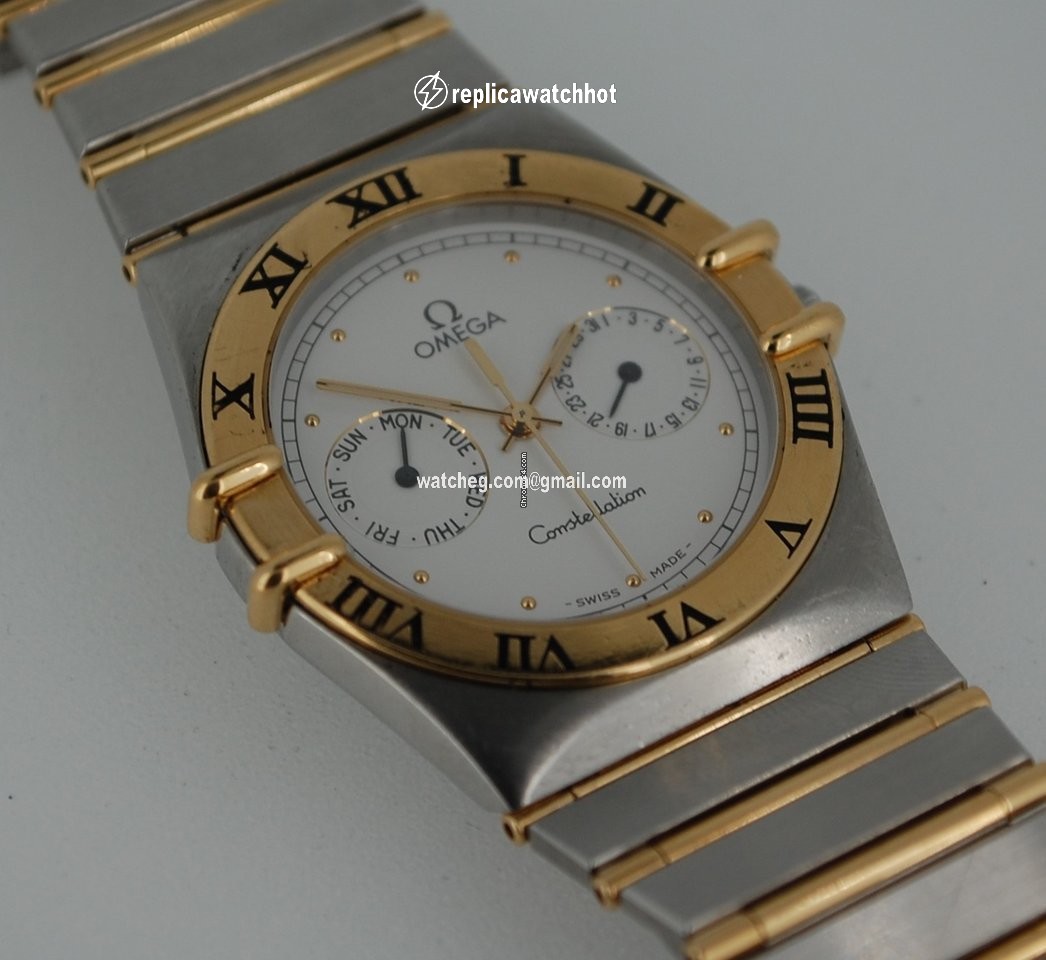 Omega Constellation Day-Date Mens watch Unisex Quartz Gold Steel 396.1069 2