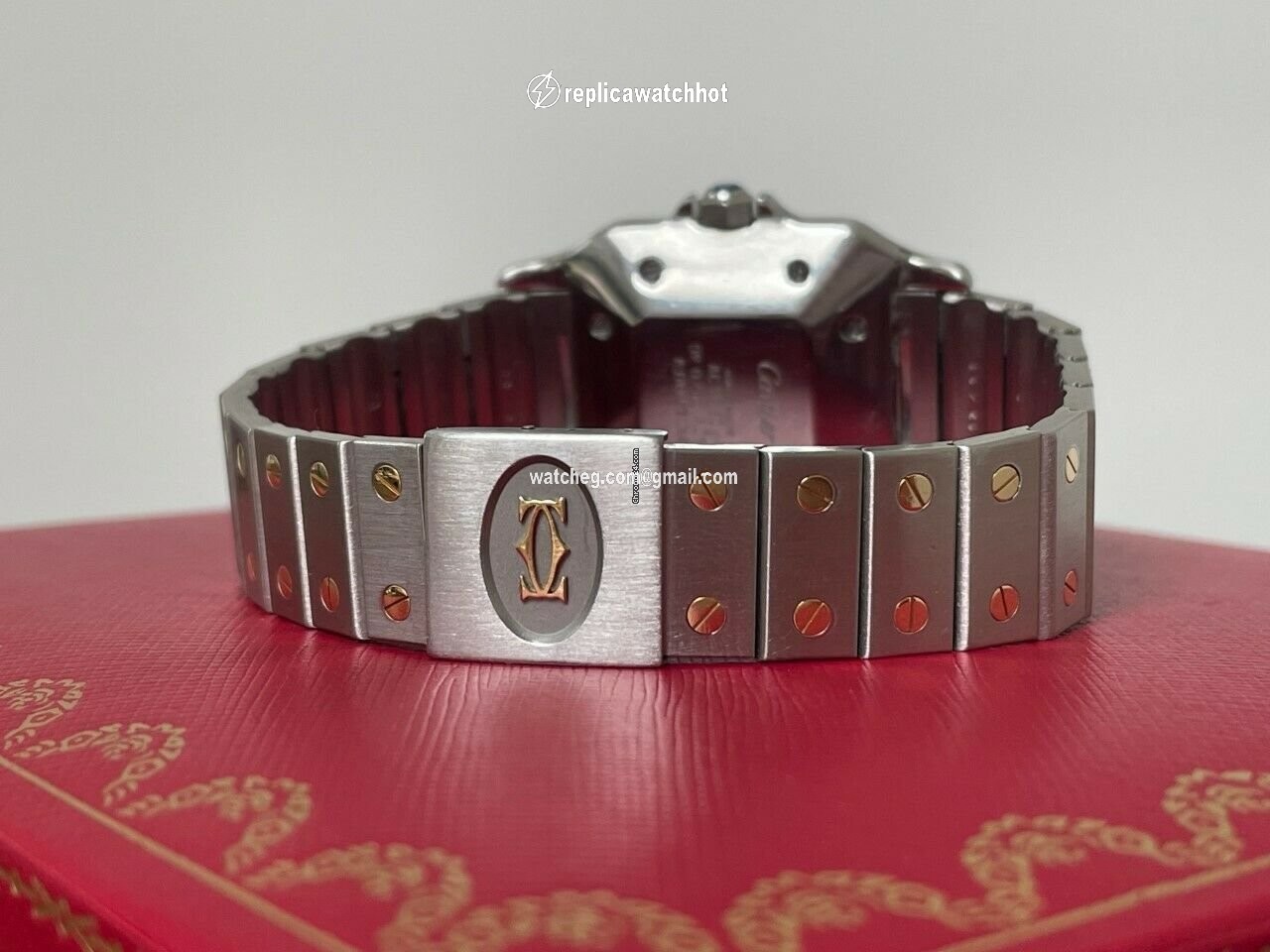 Cartier Santos Mens watch Unisex Automatic Gold Steel 2961 2