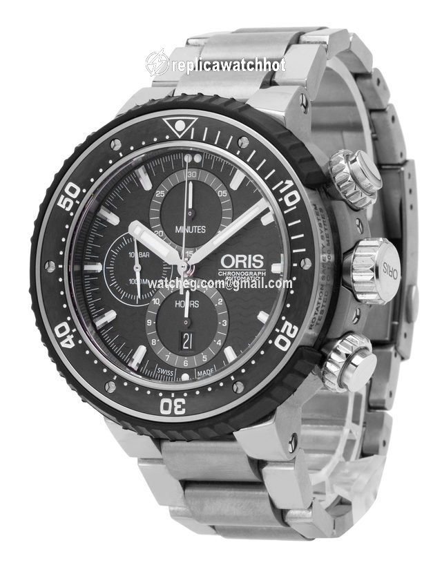 Oris ProDiver Chronograph Mens watch Unisex Automatic Titanium 01 774 7727 7154-SET 2