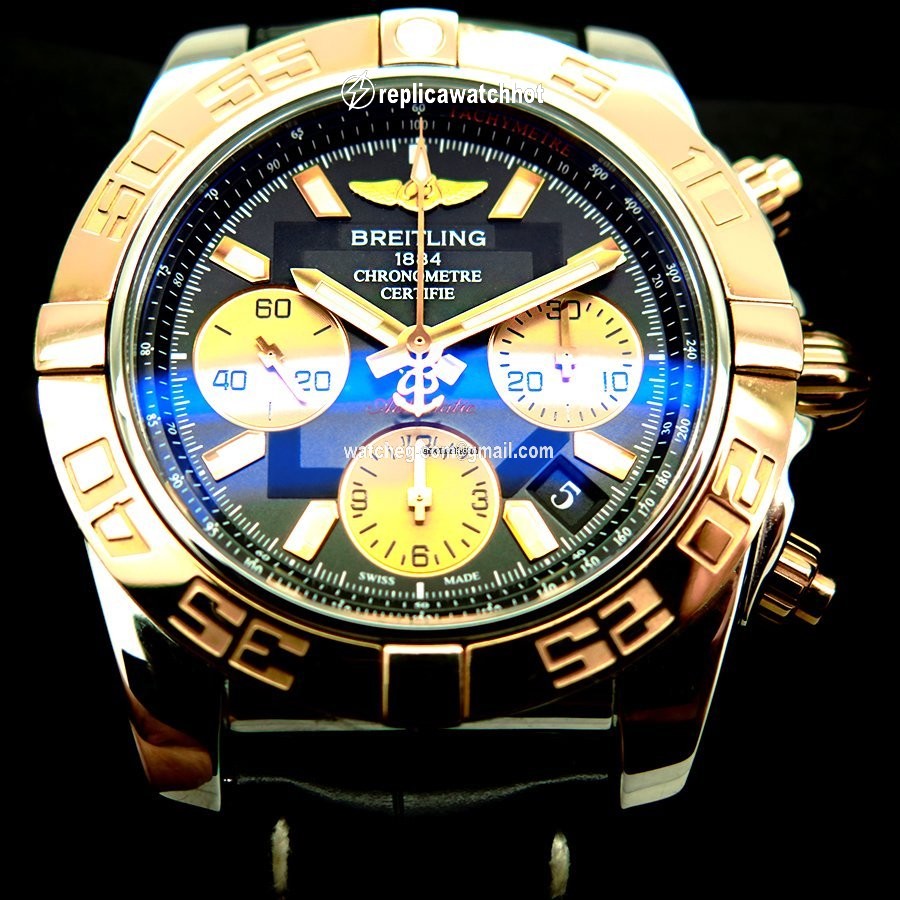 Breitling Chronomat 41 Gold Steel CB014012 2