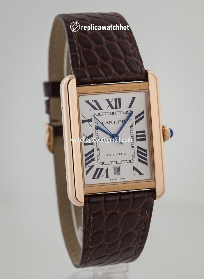 Cartier Tank Solo Mens watch Unisex Automatic Rose gold W5200026 2