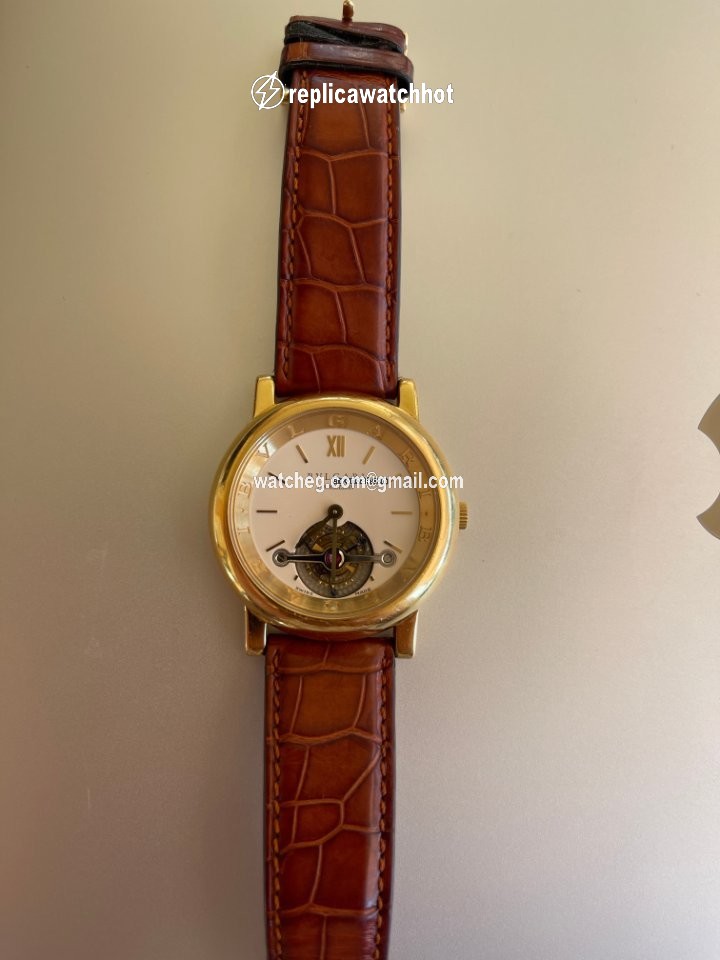 Bulgari Mens watch Unisex Manual winding Yellow gold AT 40 GL TB 2