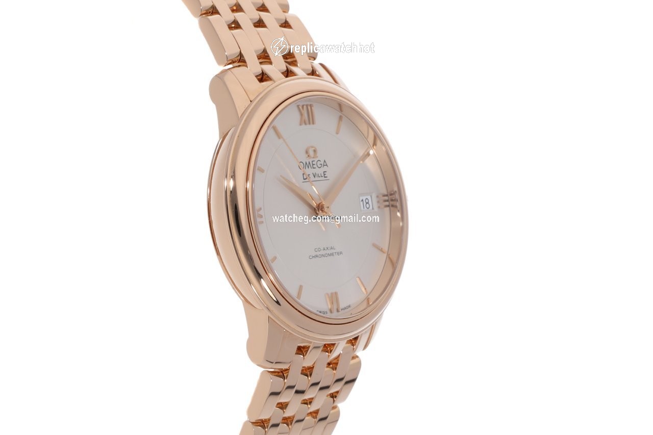 Omega De Ville Prestige Mens watch Unisex Automatic Red gold 424.50.37.20.02.001 2