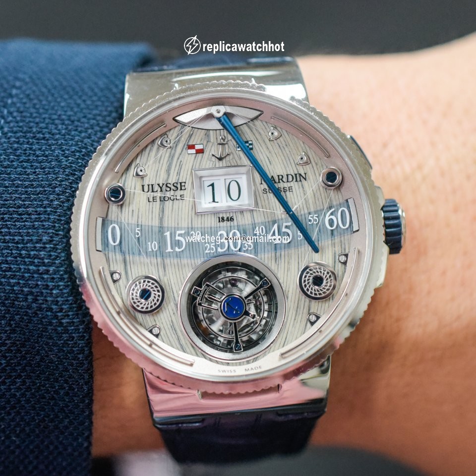 Ulysse Nardin Marine Grand Deck Mens watch Unisex Manual winding White gold 6300-300 2
