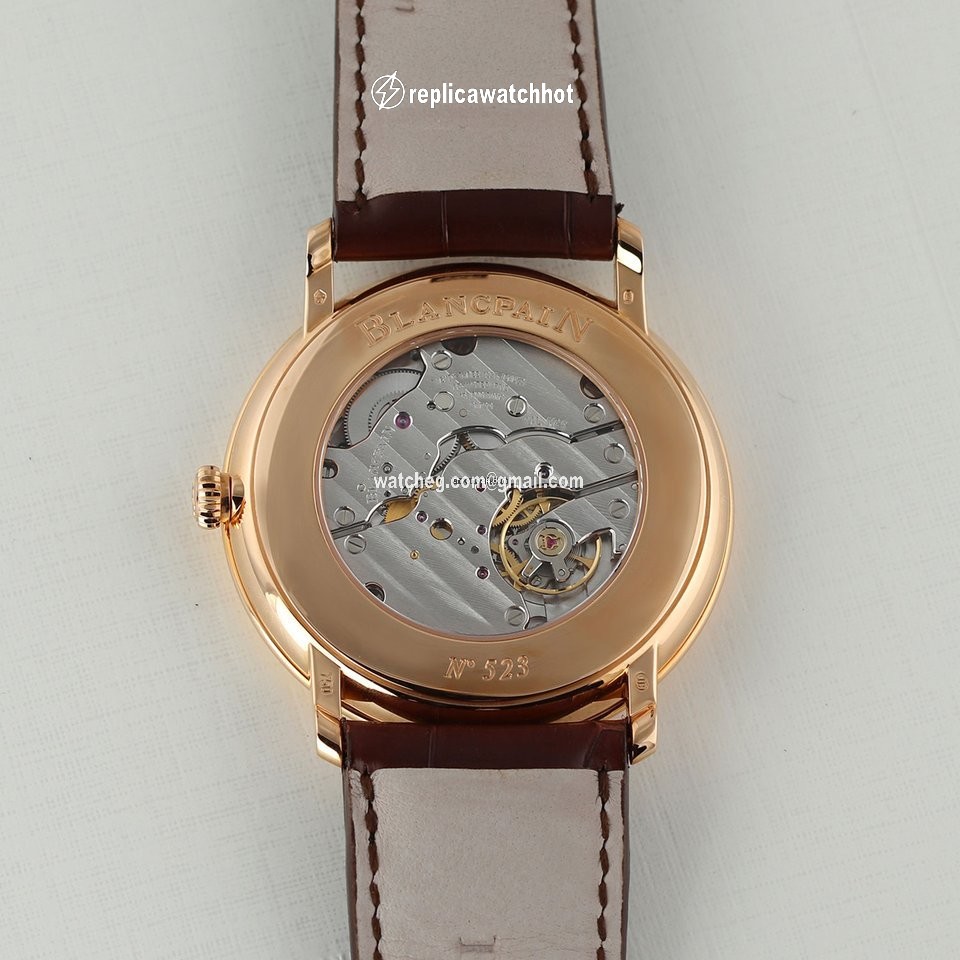 Blancpain Villeret Ultra-Slim Mens watch Unisex Manual winding Rose gold 6606-3642-55b 2