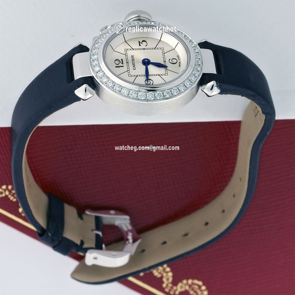Cartier Pasha Womens watch Quartz White gold wj124027 2