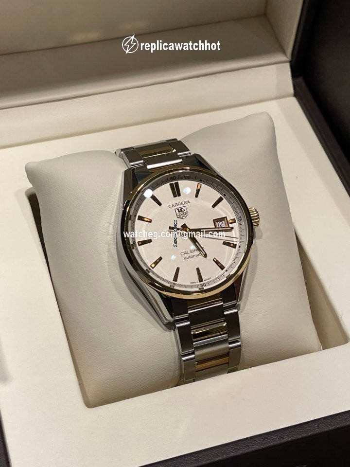 TAG Heuer Carrera Calibre 5 Mens watch Unisex Automatic Gold Steel WAR215B.BD0783 2