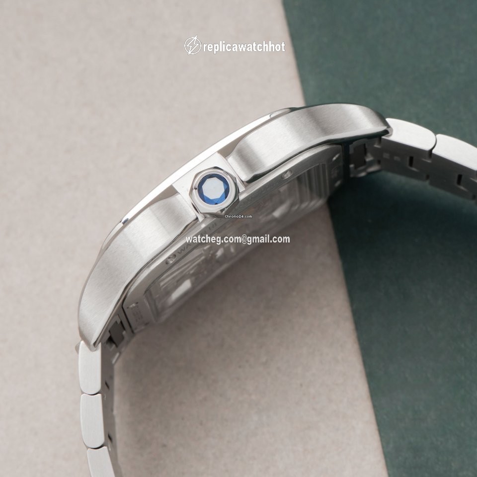 Cartier Santos Mens watch Unisex Manual winding Steel WHSA0007 2