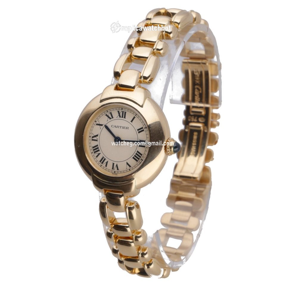 Cartier Mens watch Unisex Quartz Yellow gold CARTIER 0059 2