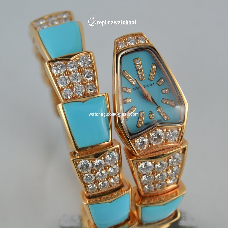 Bulgari Serpenti Womens watch Quartz Rose gold SP P 26G 2