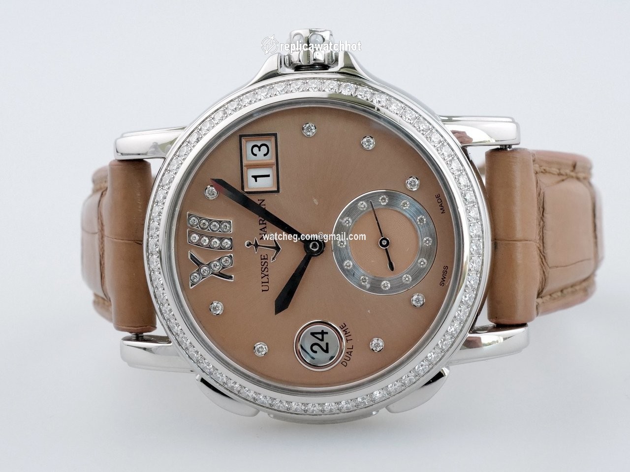 Ulysse Nardin Dual Time Womens watch Automatic Steel 243-22B 30-09 2