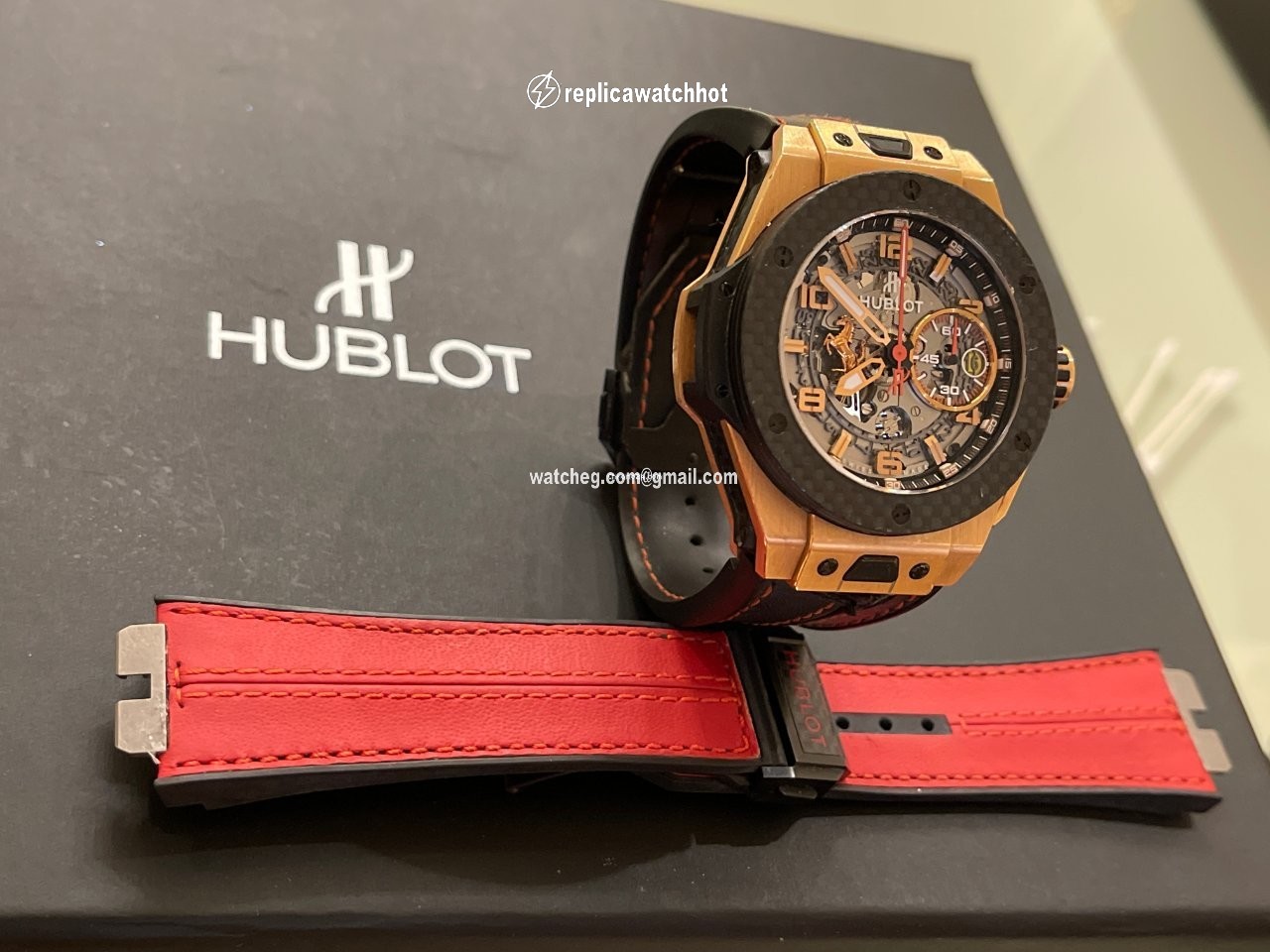 Hublot Big Bang Ferrari Mens watch Unisex Automatic Rose gold 401.OJ.0123.VR 2