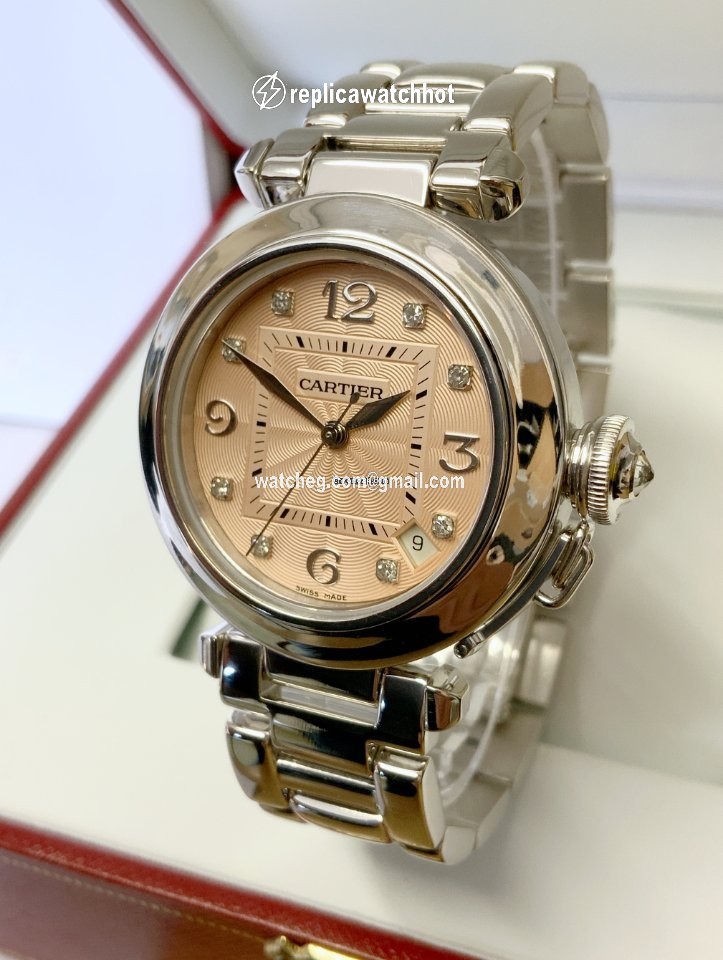 Cartier Pasha Womens watch Automatic White gold 2308 2