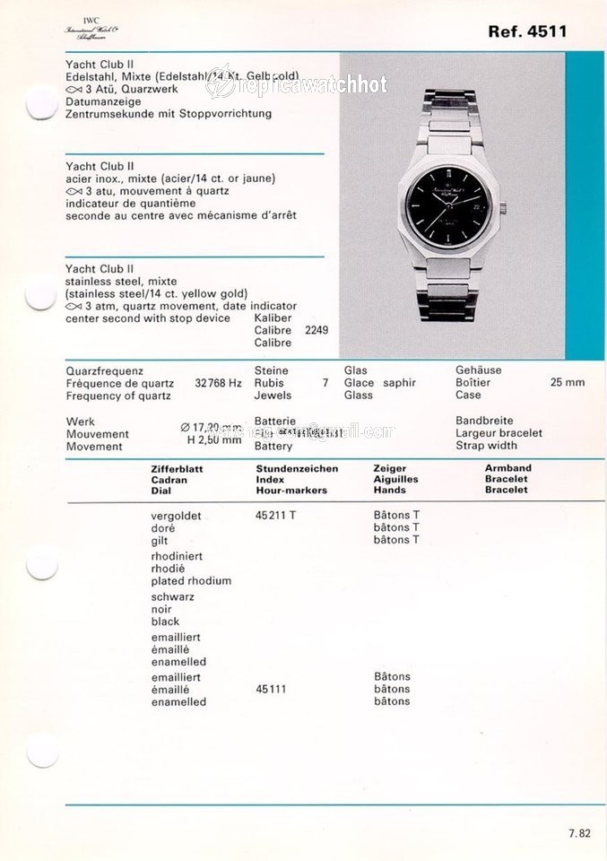IWC Yacht Club Womens watch Quartz Steel 4512 2