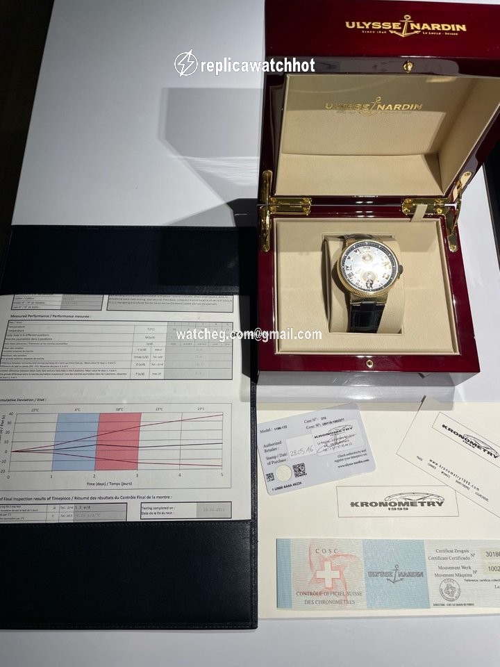 Ulysse Nardin Marine Chronometer Manufacture Mens watch Unisex Automatic Rose gold 1186-122 2