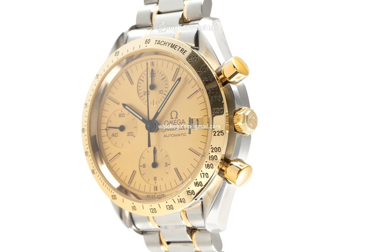 Omega Speedmaster Date Mens watch Unisex Automatic Gold Steel 3311.10.00 2