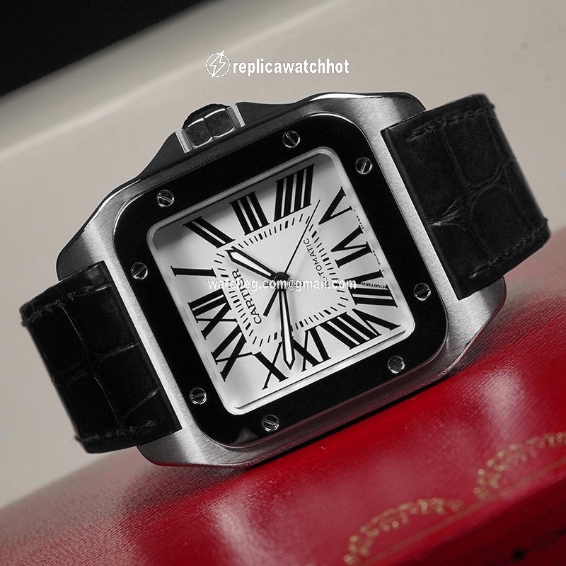 Cartier Santos 100 Mens watch Unisex Automatic Steel W20073X8 2