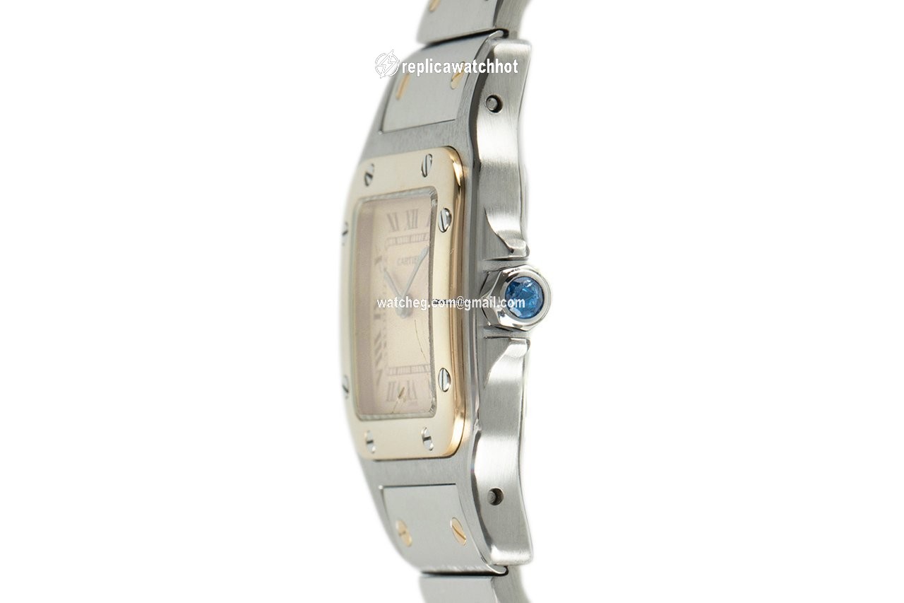 Cartier Santos Womens watch Quartz Gold Steel 166930 2