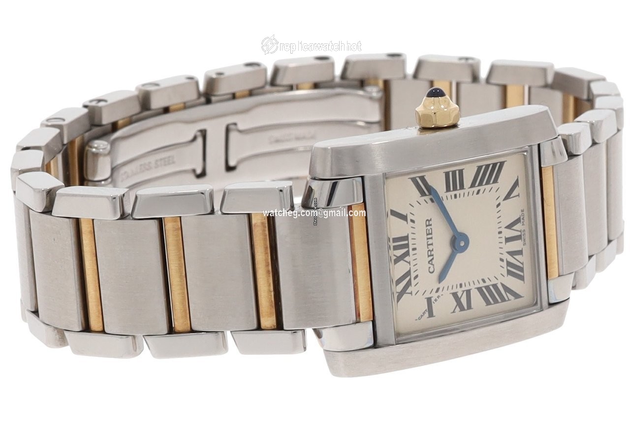 Cartier Tank Francaise Womens watch Quartz Gold Steel W51007Q4 2