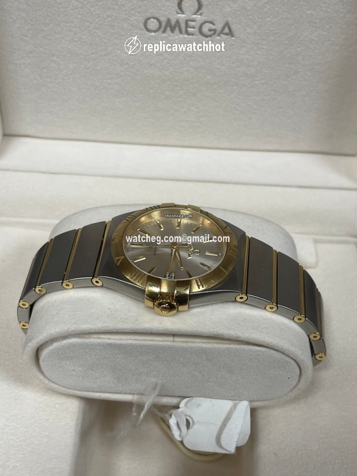 Omega Constellation Quartz Mens watch Unisex Quartz Gold Steel 123.20.35.60.02.002 2