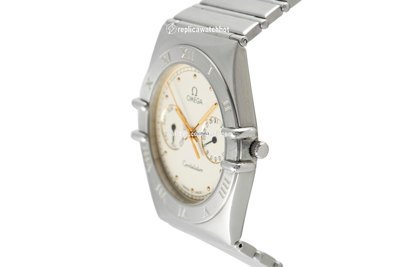 Omega Constellation Day-Date Mens watch Unisex Quartz Steel 398.0869 2