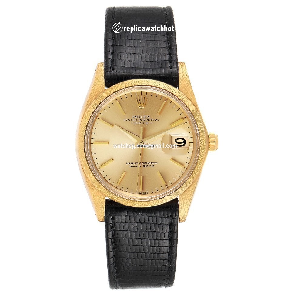 Rolex Oyster Perpetual Date Mens watch Unisex Yellow gold Automatic 1502 2