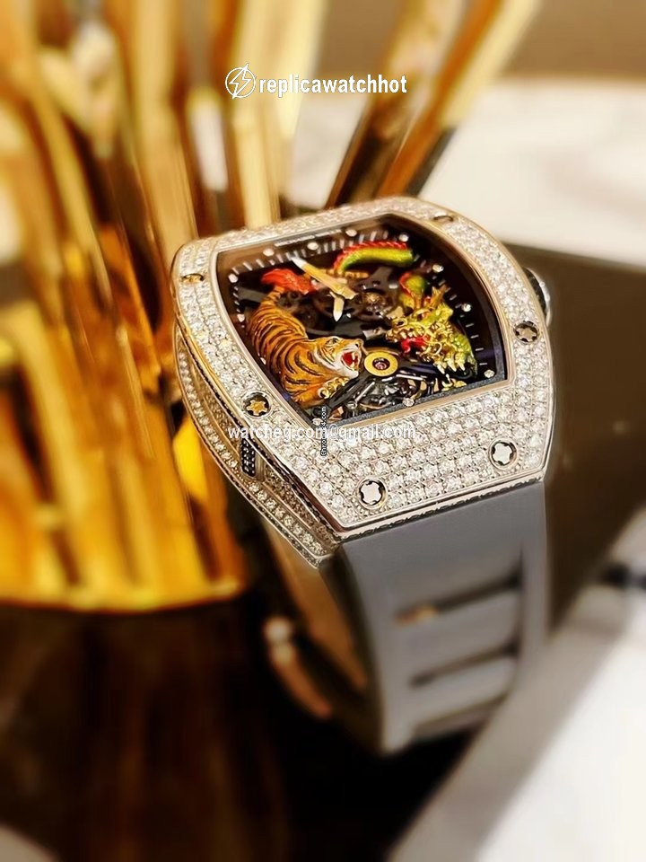 Richard Mille Mens watch Unisex Automatic White gold RM 51-01 Tiger and Dragon-Michelle Yeoh 2
