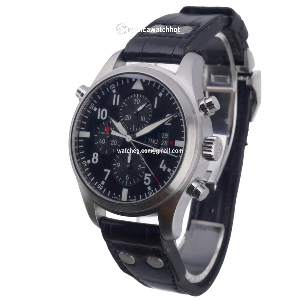 IWC Pilot Double Chronograph Mens watch Unisex Automatic Steel IW377801 2