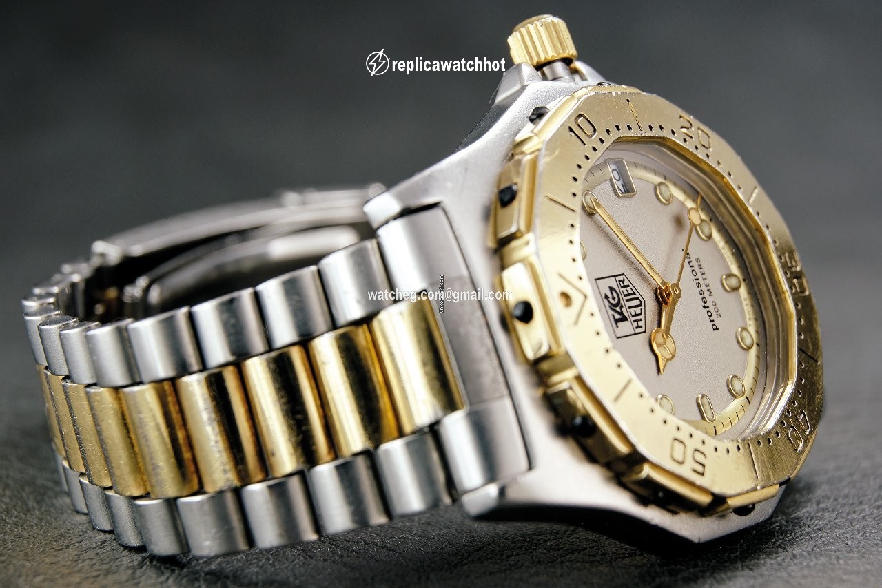 TAG Heuer Mens watch Unisex Quartz Gold Steel Tag Heuer 3000 Professional 200m - 934.213 | 1980s 2