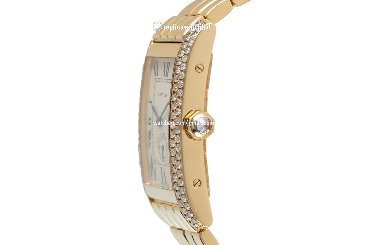Cartier Tank Americaine Mens watch Unisex Quartz Yellow gold 8119 2