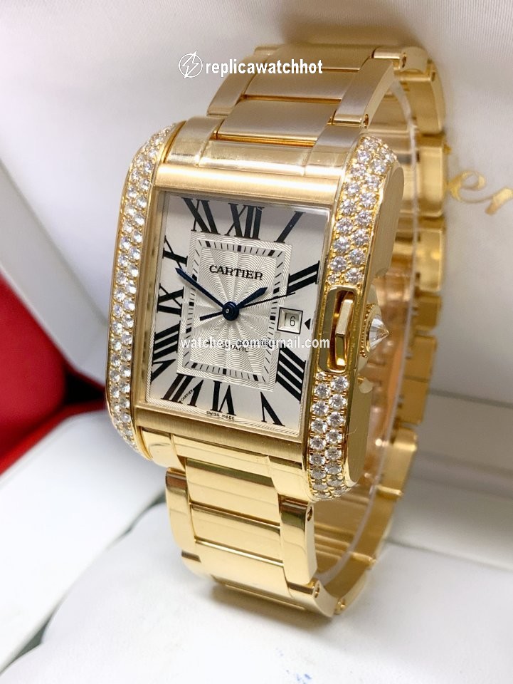 Cartier Tank Anglaise Womens watch Automatic Yellow gold wt100006 2