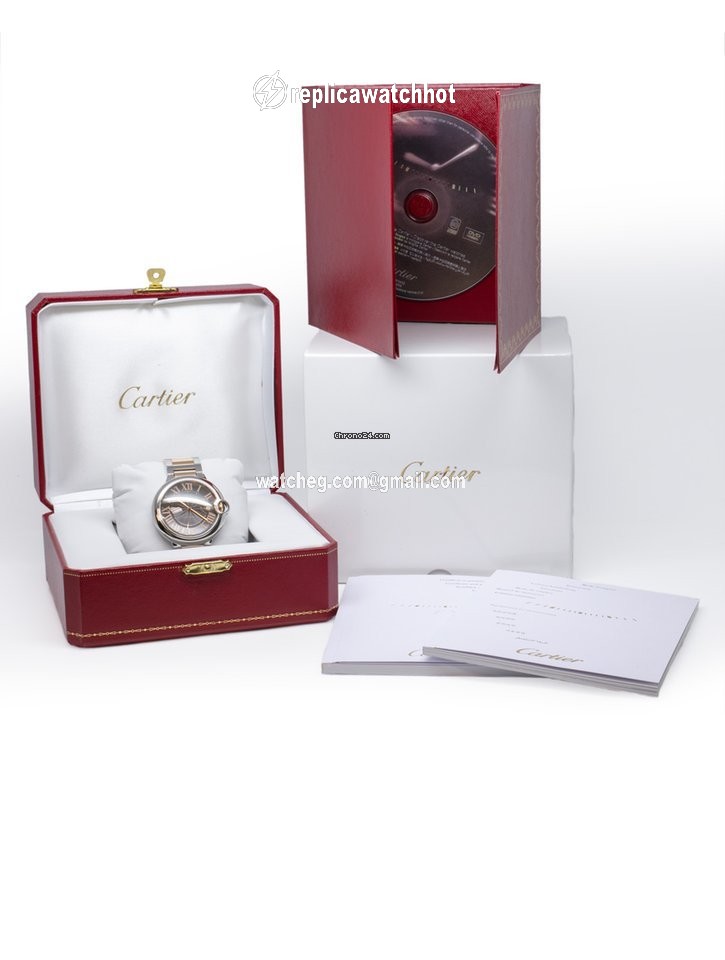 Cartier Ballon Bleu 42mm Mens watch Unisex Automatic Gold Steel W6920032 2