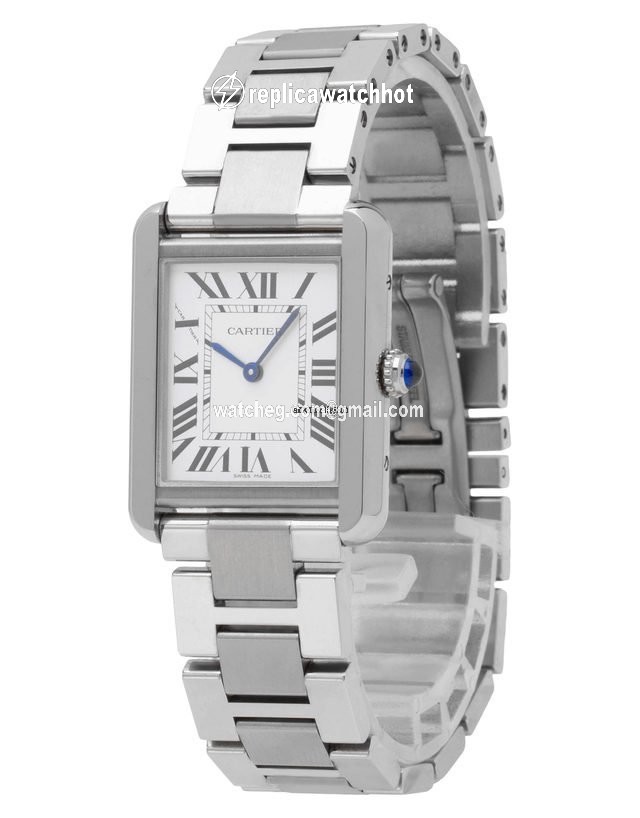 Cartier Tank Solo Mens watch Unisex Quartz Steel W5200013 3170 2