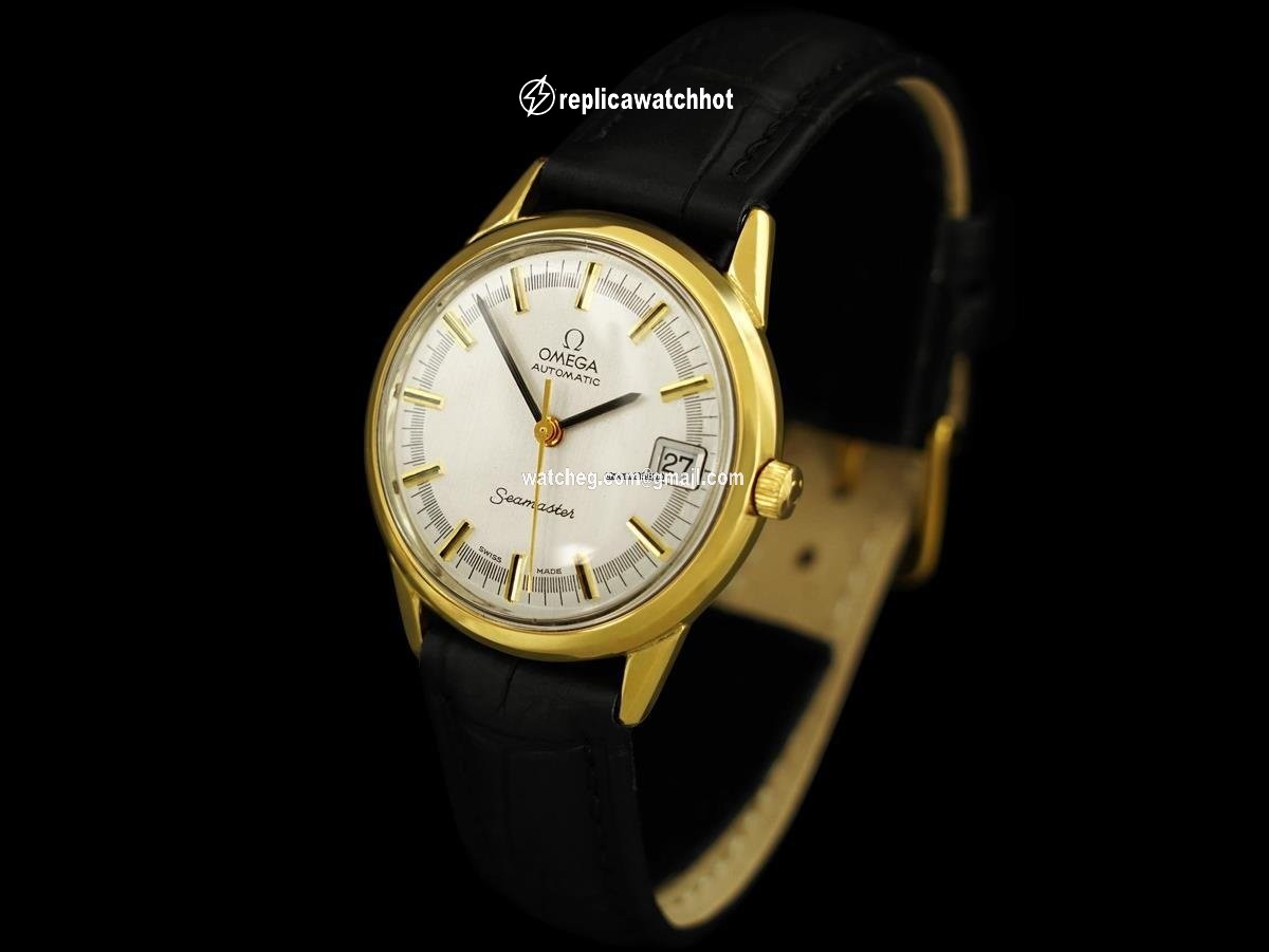 Omega Seamaster Mens watch Unisex Automatic Gold Steel 8205 2