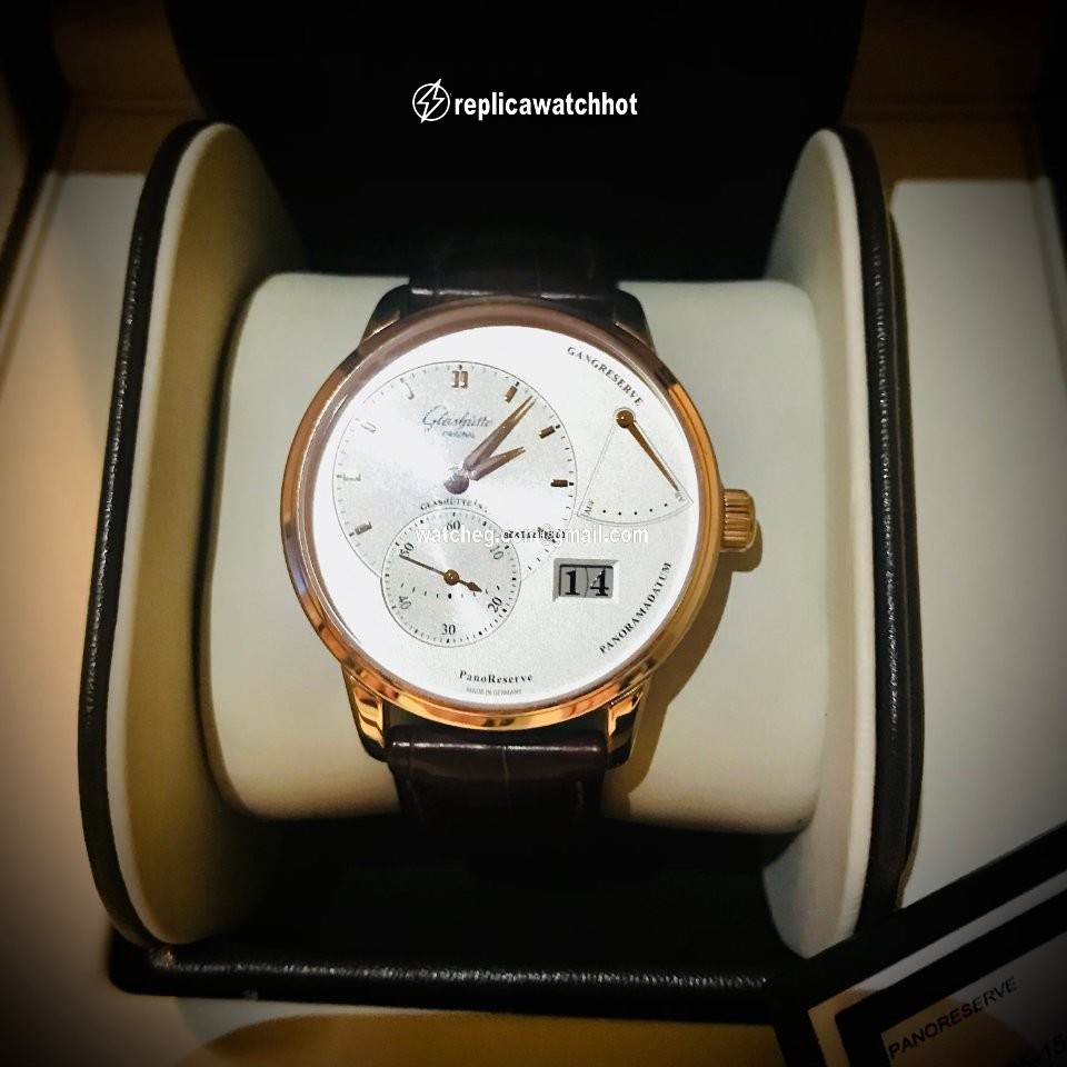 Glashtte Original PanoReserve Mens watch Unisex Manual winding Rose gold 1-65-01-25-15-05 2